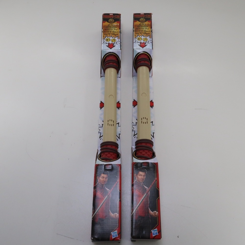 2 Shang-Chi and The Legend of The Ten Rings Battle FX Bo Staff Marvel Set Lot